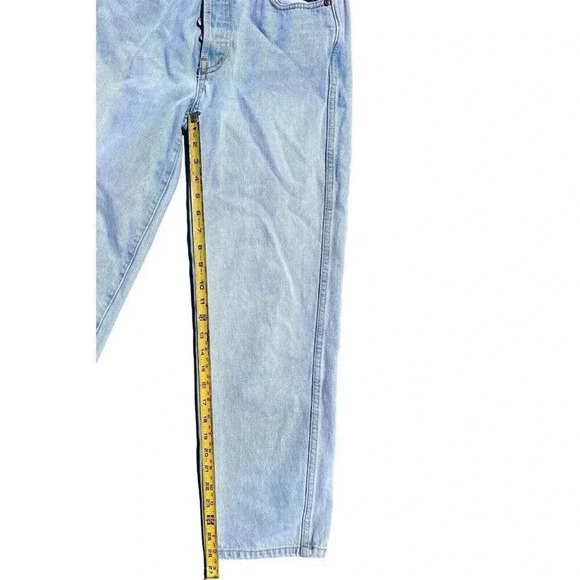 Revice 90s Baby Crossover Asymmetrical Button Fly Light Wash Straight Leg 27 - Picture 8 of 9